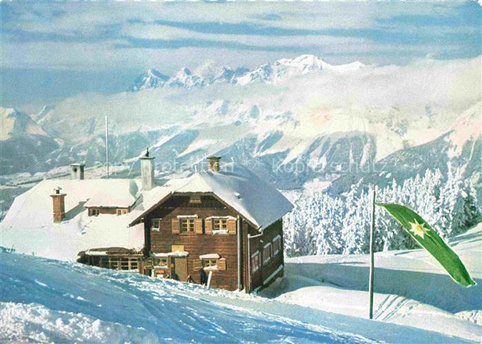 Schladming Obersteiermark AT Schladmingerhuette Planei Blick gegen Dachsteingebi