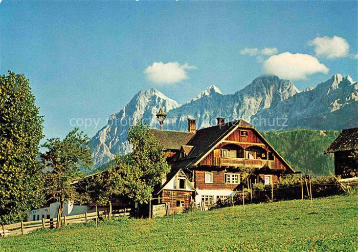 RAMSAU  Dachstein Steiermark AT Bergbauernhof Bachler-Tritscherhof mit Torstein