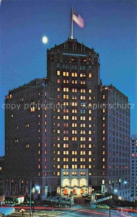 SAN FRANCISCO California USA Mark Hopkins Intercontinental Hotel at night