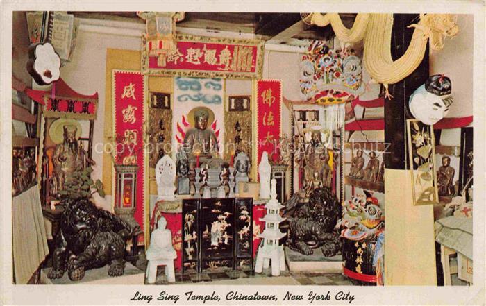 NEW YORK City USA Ling Sing Temple Chinatown Temple of Buddha