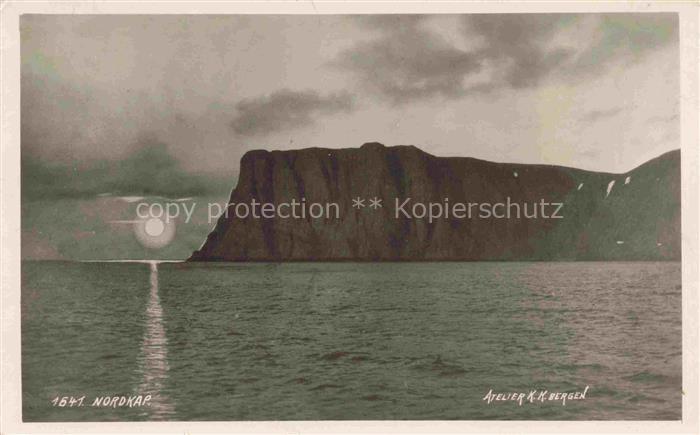 Nordkap Nordkapp Norge Ansicht vom Meer aus