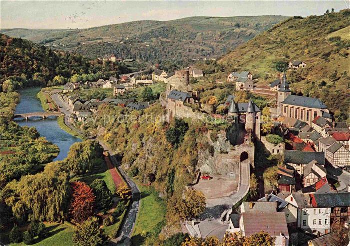 Heimbach Eifel Rur Dueren NRW Panorama Blick ueber die Stadt