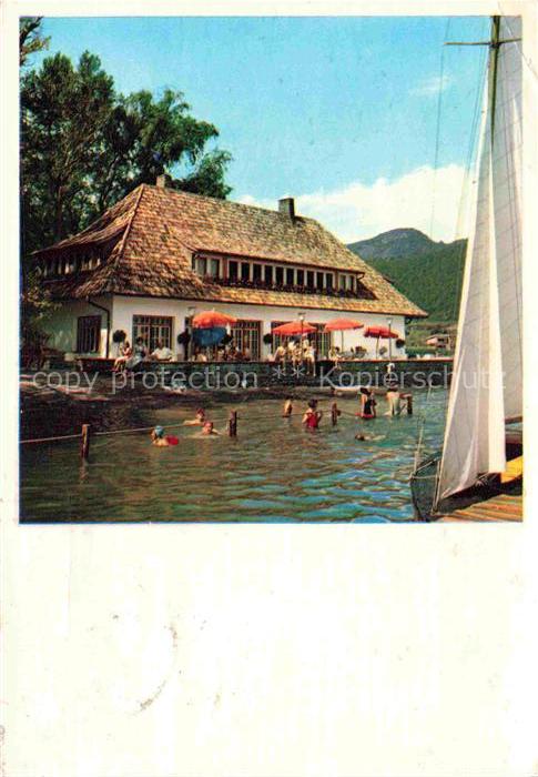 Kalterer See Suedtirol Ristorante Nuovo Lido Neues Schwimmbad