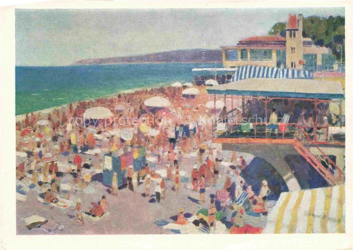 SOTSCHI Sochi RU Riviera Strand Gaststaette Kuenstlerkarte