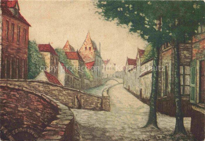 Bruges  BRUGGE Belgie Ortsmotiv Zeichnung