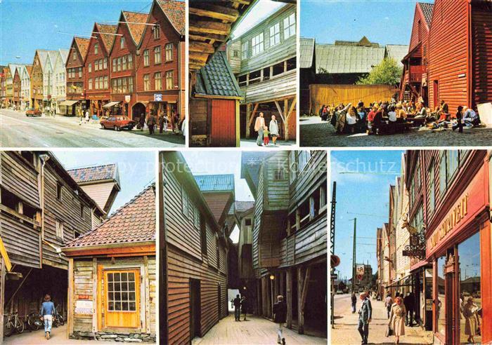 Bergen Norwegen Motive Ortszentrum