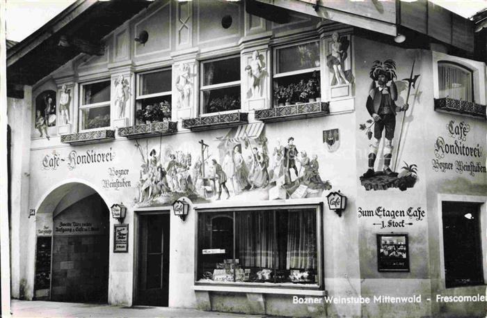 MITTENWALD Bayern Bozner Weinstube Frescomalerei