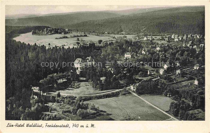 FREUDENSTADT BW Panorama Luftkurort Kurhotel Waldlust Schwarzwald