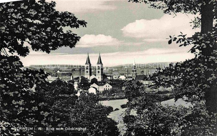 Schwelm NRW Panorama Blick vom Goeckinghof Ansicht mit Kirche