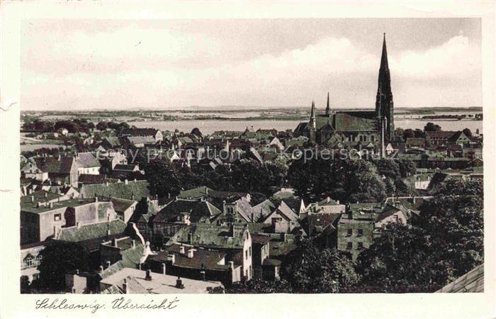 Schleswig Schlei Erfde Schleswig-Holstein uebersicht Teilansicht mit Kirche