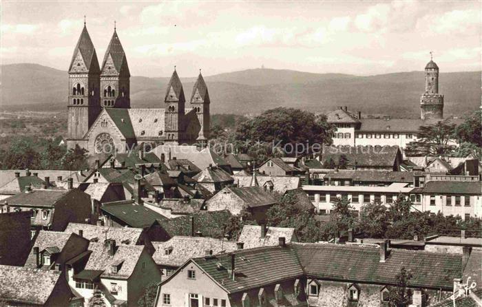 BAD HOMBURG von der Hoehe Hessen Ansicht mit Erloeserkirche und Schloss