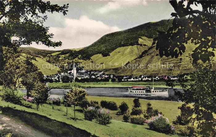 Senheim-Senhals Mosel Rheinland-Pfalz Panorama Blick ueber die Mosel