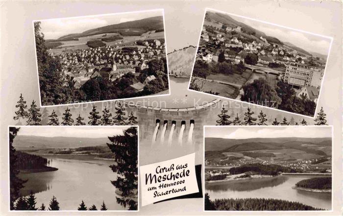 Meschede Arnsberg Hochsauerlandkreis NRW Panorama Hennesee Staumauer