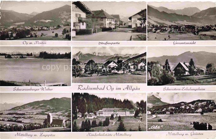 Bad Oy-Mittelberg Oberallgaeu Bayern Panorama Alpen Strassenpartie Schwarzenberg
