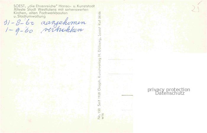 Soest DE NRW Kattenturm Grosser Teich Wiesenkirche Rathausstrasse Dom Osthofento – Bild 2
