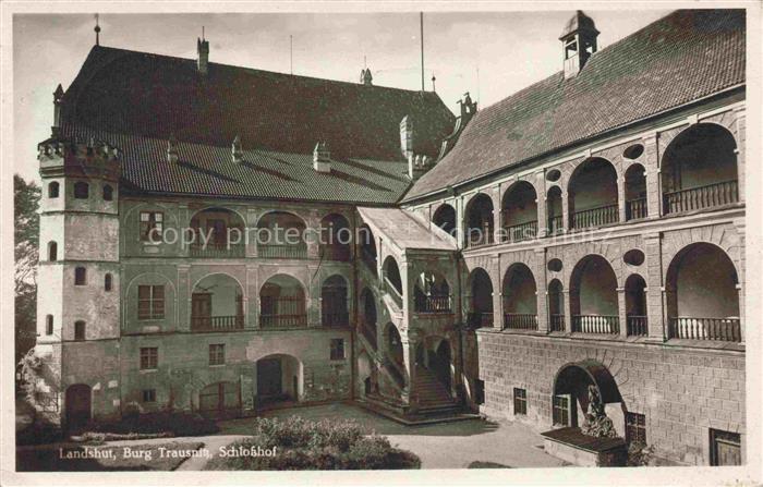 LANDSHUT  Isar Burg Trausnitz Schlosshof