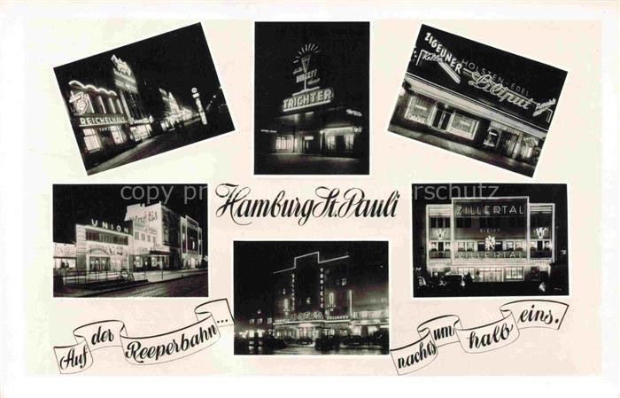 St Pauli Hamburg Auf der Reeperbahn nachts um halb eins