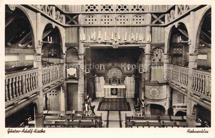 Hahnenklee-Bockswiese Harz Gustav Adolf Kirche Innenansicht Nordische Stabkirche
