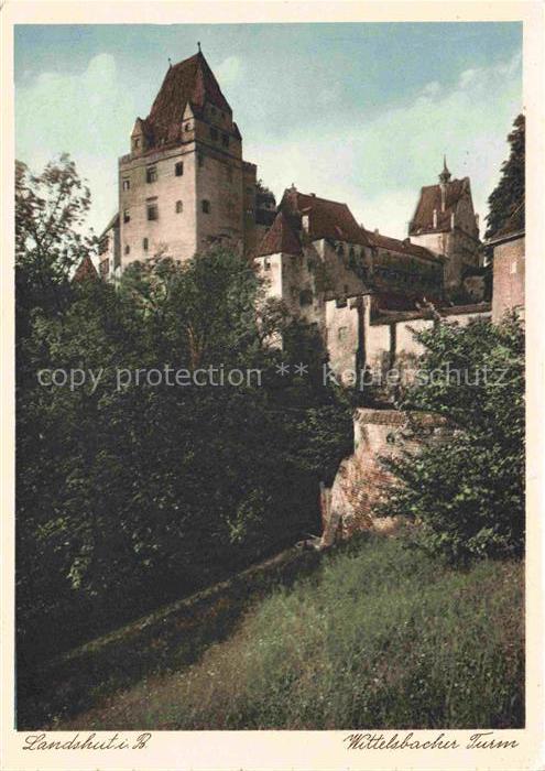 LANDSHUT  Isar Wittelsbacher Turm