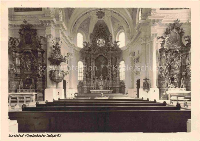 LANDSHUT  Isar Klosterkirche Seligental Innenansicht