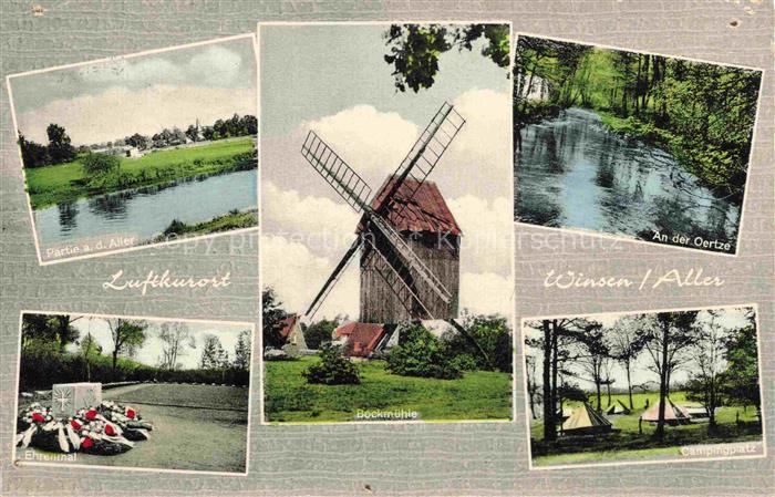 Winsen Aller CELLE Niedersachsen Partie an der Aller und Oertze Bockmuehle Campi