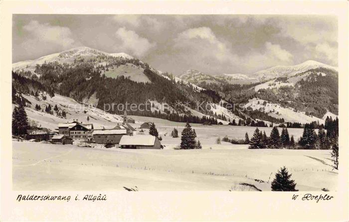 Balderschwang Oberallgaeu Bayern Winterpanorama Allgaeuer Alpen