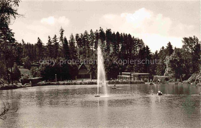 Braunlage Harz Niedersachsen Kurpark See Fontaene