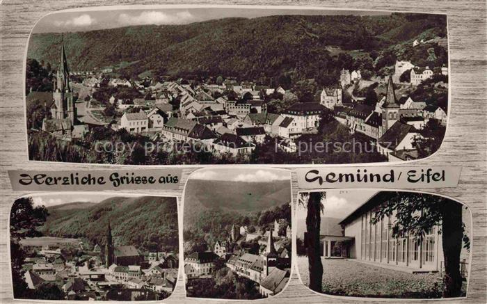 Gemuend Eifel Schleiden NRW Fliegeraufnahme Panorama Teilansichten