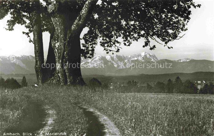 Ambach Muensing Bayern Blick von der Marienruh