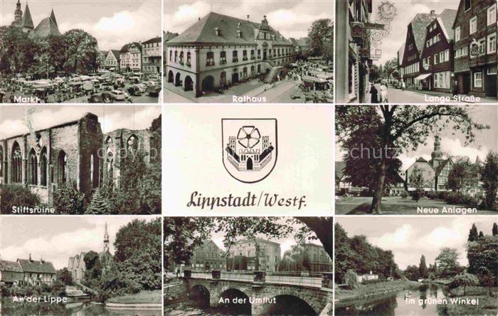 Lippstadt Markt Rathaus Lange Strasse Stiftsruine Neue Anlagen An der Lippe An d