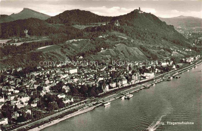 Koenigswinter Rhein Fliegeraufnahme