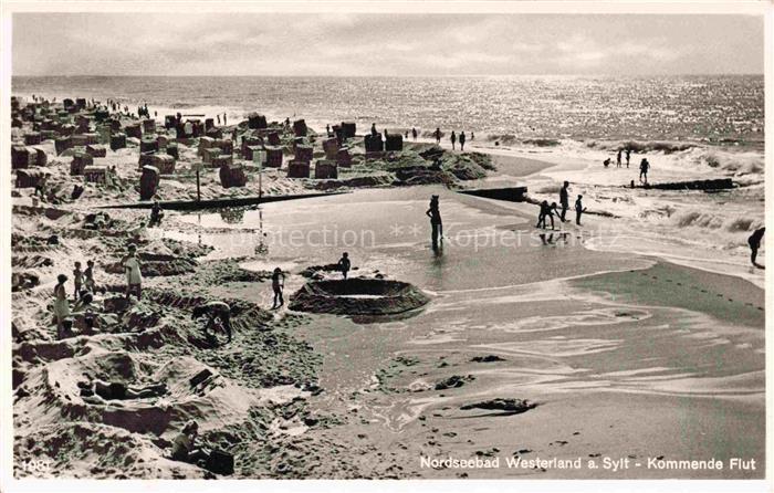 WESTERLAND Sylt Strand Kommende Flut