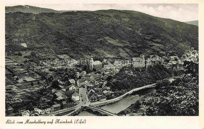 Heimbach  Eifel Rur Dueren NRW Blick vom Meuchelberg