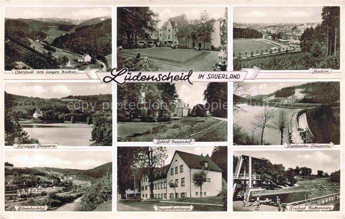 LueDENSCHEID NRW Blick vom Langen Nacken Fuerwigge Talsperre Loesenbachtal Jugen