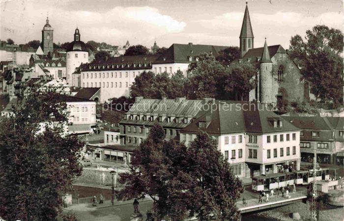 SIEGEN  Westfalen NRW Siegbruecke Unteres Schloss und Martinikirche