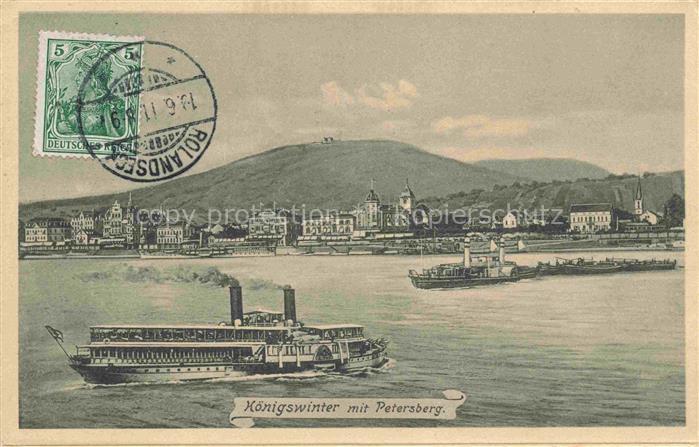Koenigswinter Rhein mit Petersburg