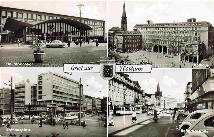 BOCHUM  CITY Hauptbahnhof Rathaus Rathausplatz Bongardstrasse