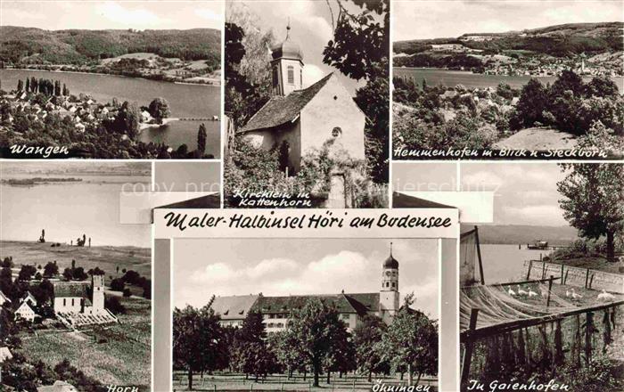 Hoeri Halbinsel Gaienhofen Bodensee BW Wangen Kirchlein in Kattenhorn Hemmenhofe