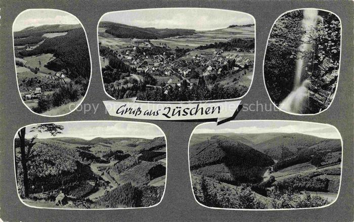 Zueschen  Winterberg Sauerland NRW Panorama Wasserfall Teilansichten