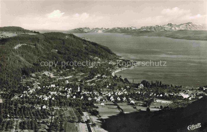 Ludwigshafen Bodman-Ludwigshafen Bodensee Fliegeraufnahme mit Schweizer Alpen