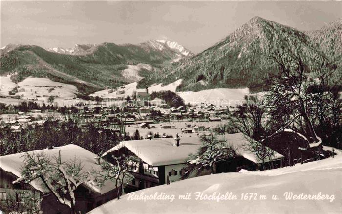 Ruhpolding Bayern mit Hochfelln und Westernberg