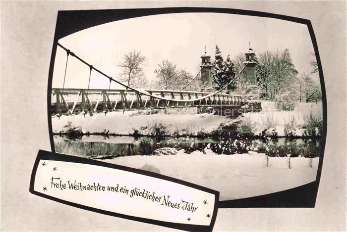 Langenargen Bodensee Argenpartie mit Haengebruecke