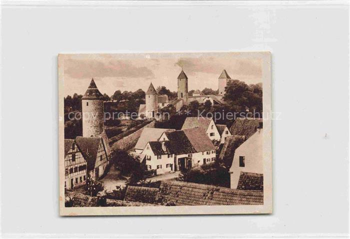 DINKELSBueHL Turm und Mauerpartie beim Muckenbruennle