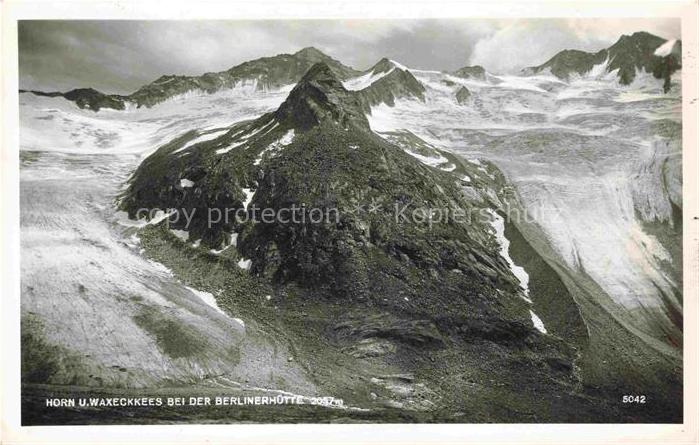 Waxeckkees Gletscher Zillertal Gerlos AT Fliegeraufnahme mit Horn und Waxeckkees