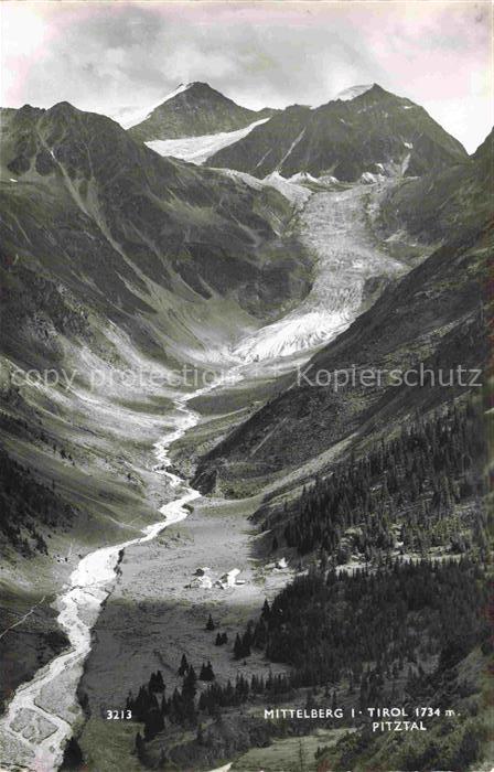 Mittelberg Pitztal Tirol Fliegeraufnahme