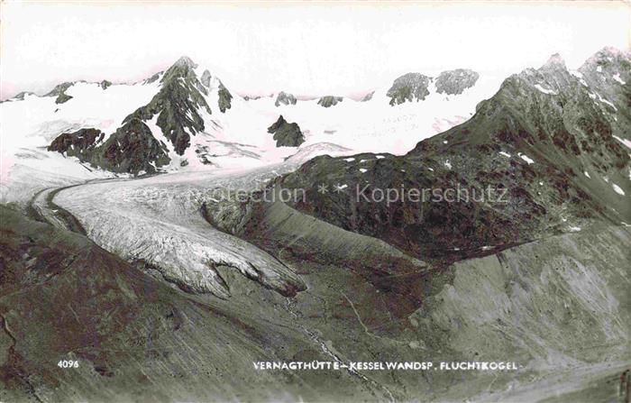 Vernagthuette 2766m oetztaler Alpen Tirol AT Kesselwandspitze Fluchtkogel