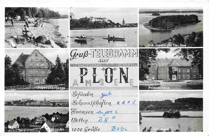 Ploen am See Schleswig-Holstein Prinzenbad Schloss Inseln im Gr See Jugendherber