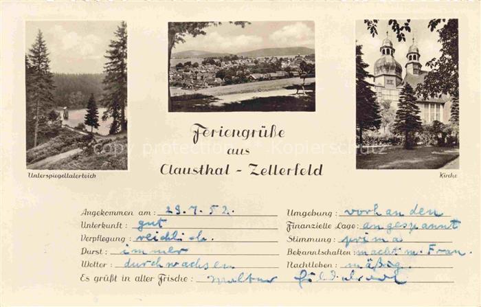 Clausthal-Zellerfeld Goslar Niedersachsen Unterspiegelthalerteich Panorama Kirch