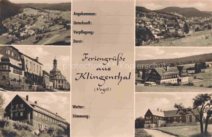 Klingenthal Vogtland Sachsen Panorama Teilansichten Sport Hotel