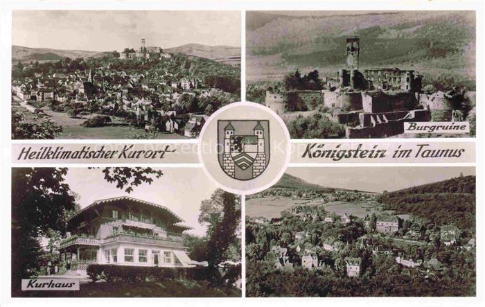 Koenigstein  Taunus Panorama Burgruine Kurhaus Fliegeraufnahme